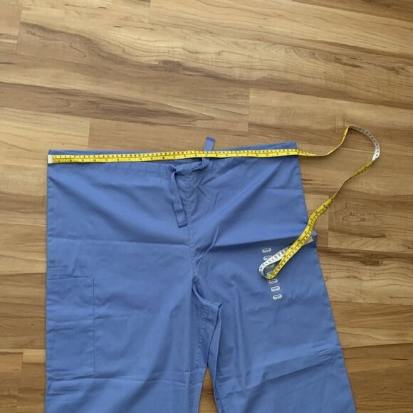 Cherokee Workwear Unisex Drawstring Scrub Pants Large Short 4100 Ciew Blue New - Picture 5 of 9